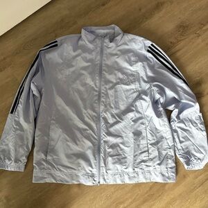 Adidas Lavender Windbreaker with Black Accents XL (X-Large)